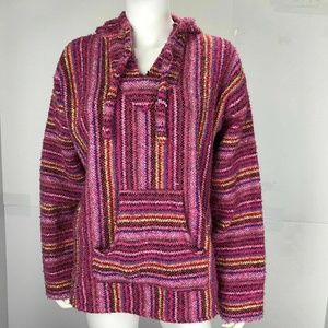 Sanfe Medium Surf Poncho Hippie Mexican Sweater